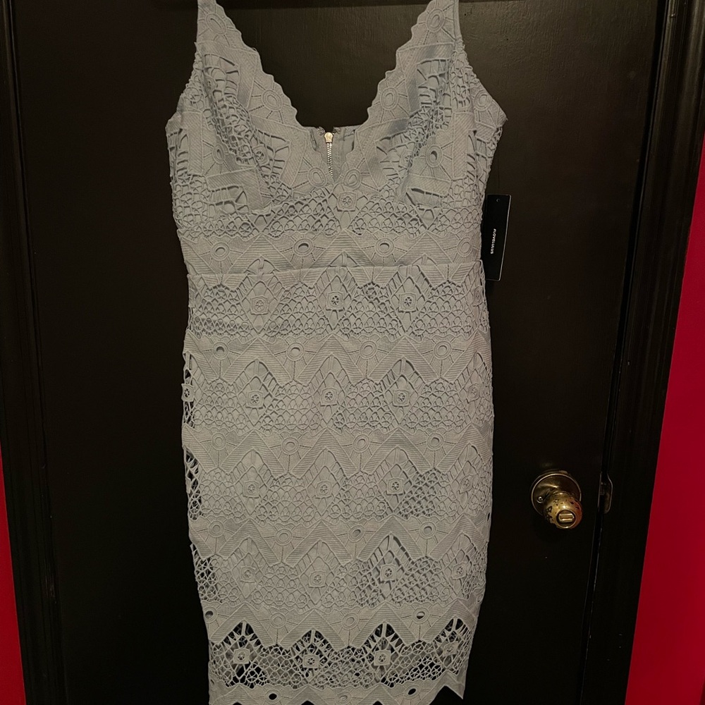 Light blue adjustable strap Lulus brand dress